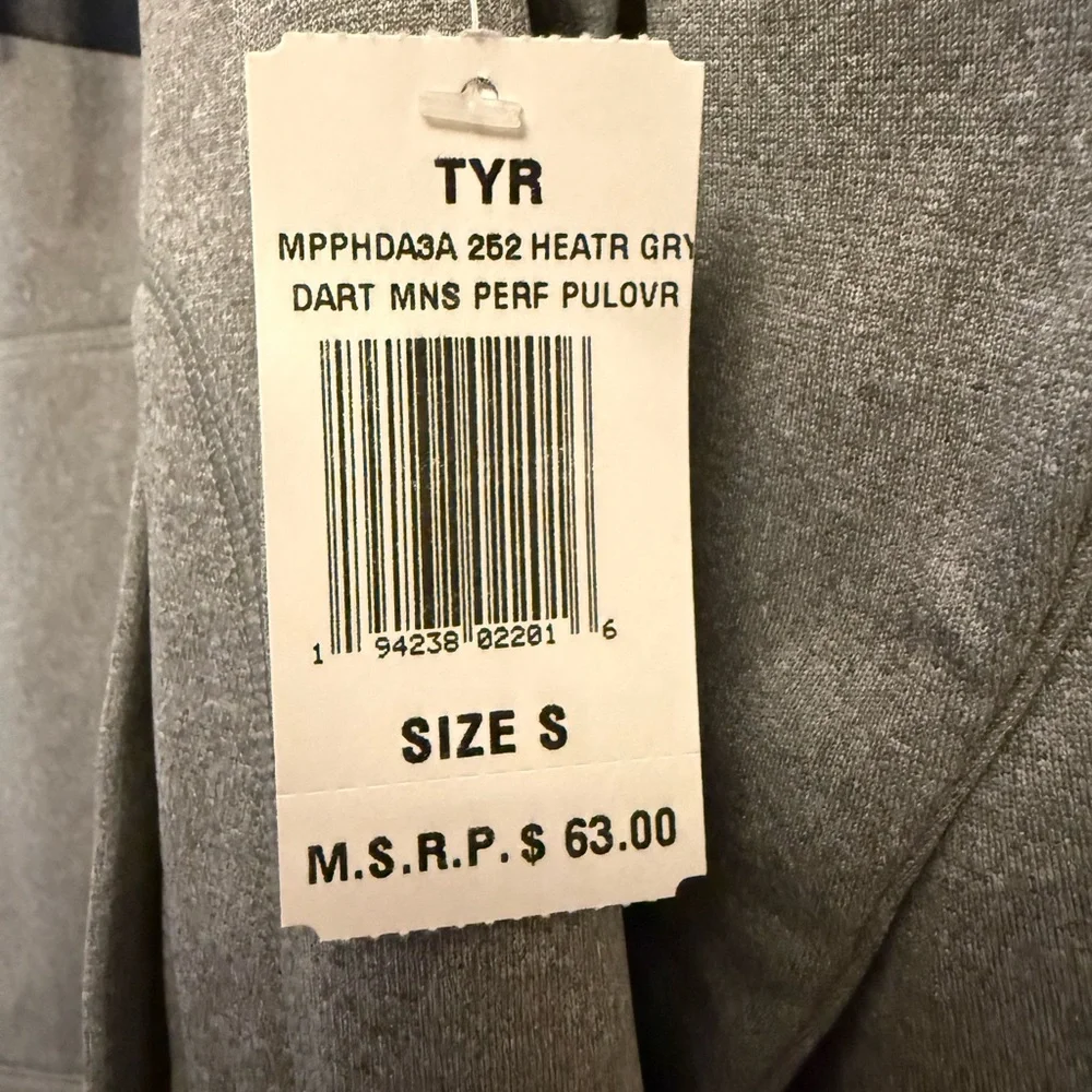 TYR Dart Charcoal Gray Unisex Small Hoodie - Picture 4 of 4